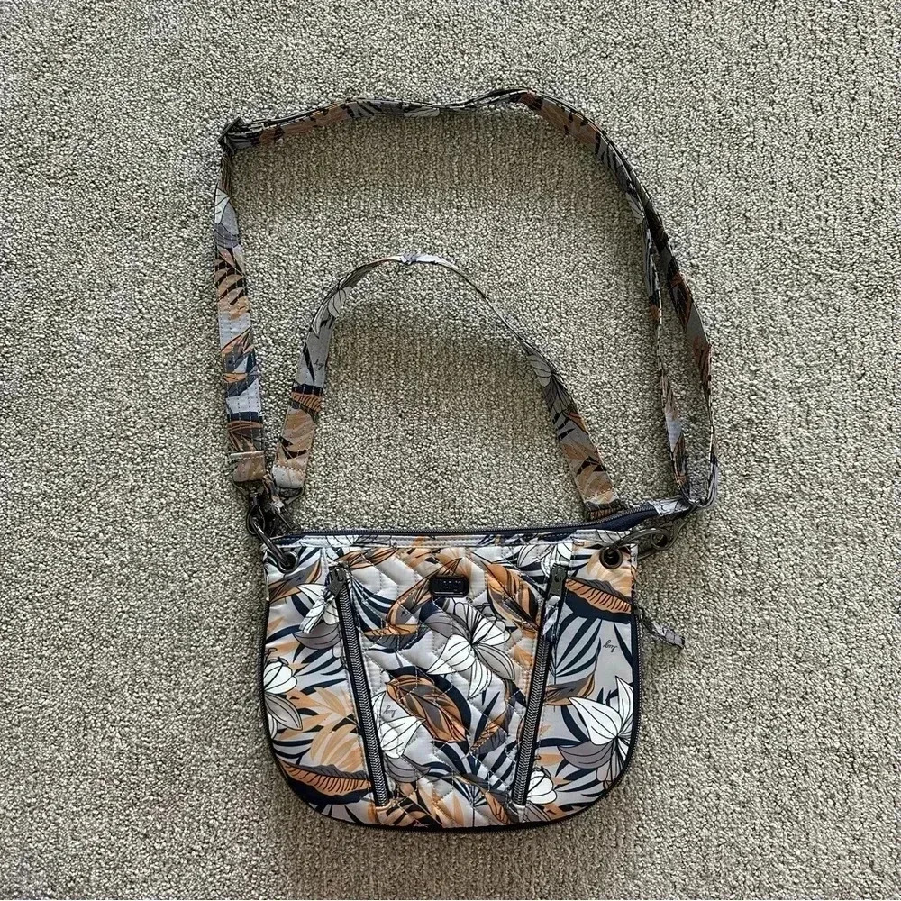 Lug Swivel Convertible Crossbody Double Strap Shoulder Bag Lily Grey‎